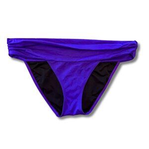 Victoria's Secret Ruched Bikini Bottoms Purple Swimwear Low Rise
